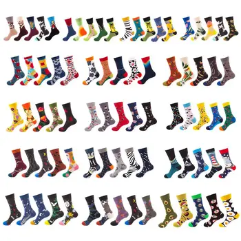 

5 Pair Unisex Crazy Crew Sock Famous Painting Artwork Cartoon Skateboard Hosiery