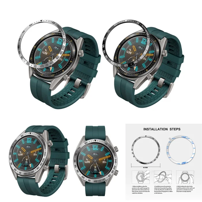 Ободок кольцо Крышка против царапин защита из нержавеющей стали для HUAWEI Watch GT LHB99
