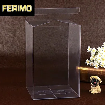 

50Pcs/lot 8 Sizes Wedding Favor Party Candy Box Souvenir Packaging Crafts Dispaly Boxes PVC Transparent Rectangle Gift Boxes