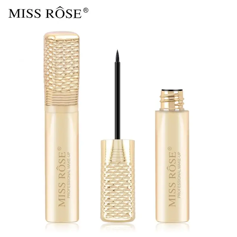 MISS ROSE, новинка, жидкая, быстросохнущая, Черная Подводка для глаз, карандаш, водостойкий, натуральный, матовый, подводка для глаз, карандаш, стойкий, для глаз, макияж, инструмент TSLM1