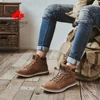 DECARSDZ Men Boots Lace-up Leather Shoes Popular Comfy Autumn Men Shoes Men Casual Boots Fashion Men's Boots Hiking Botas Hombre ► Photo 3/6