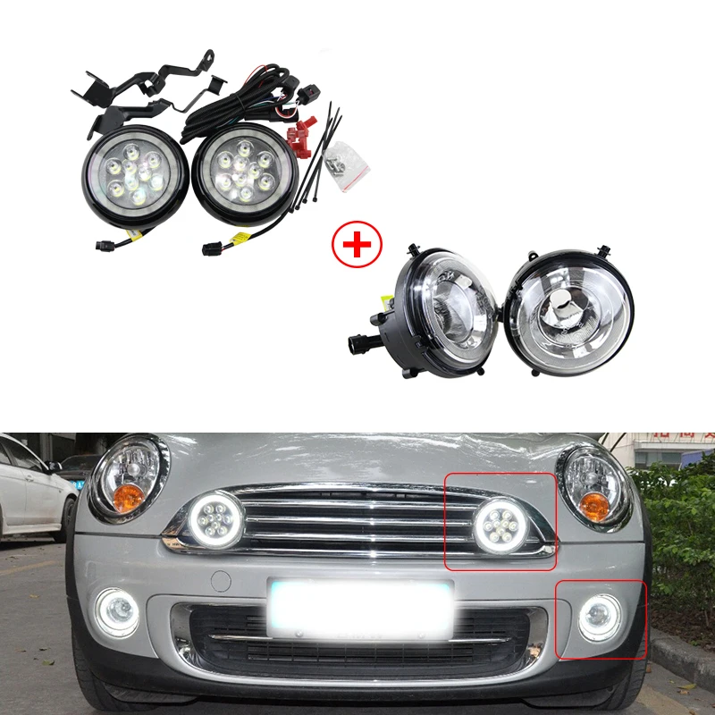 Для Mini Cooper R55 Clubman R57 R58 R60 R61 Paceman E4 R87 передний светодиодный светильник DRL с передним