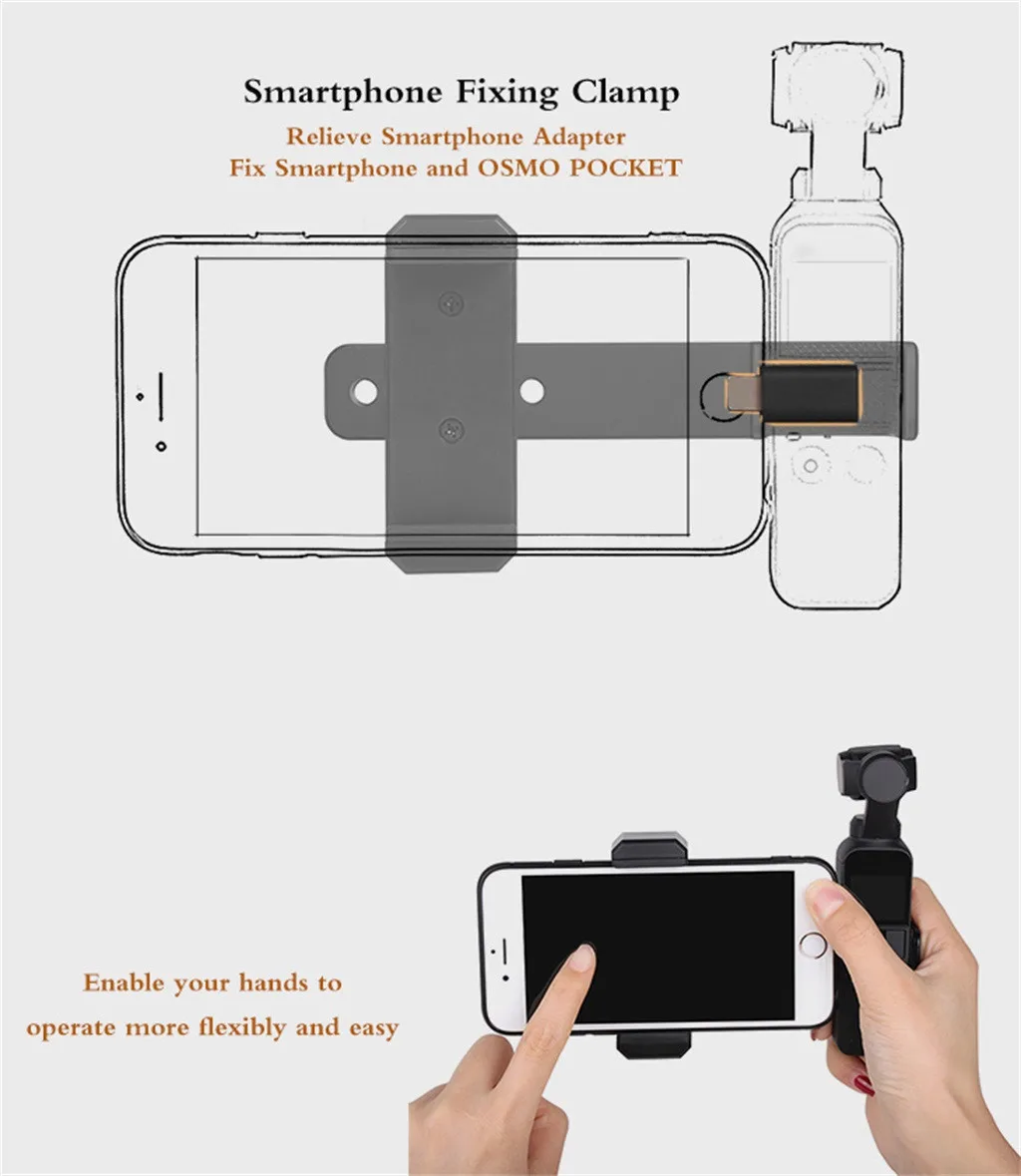 Держатель телефона крепление зажим для DJI OSMO Карманный ручной карданный Стабилизатор камеры стенд разъем адаптер Поддержка запасных аксессуаров