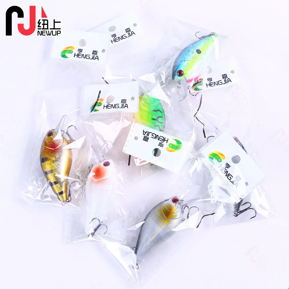 Newup Crank Fishing Lure Bait Wobbler 8.5CM-15G-6# Floating Crankbait Squarebill Swimbait For Bass Pike Predator Pesca