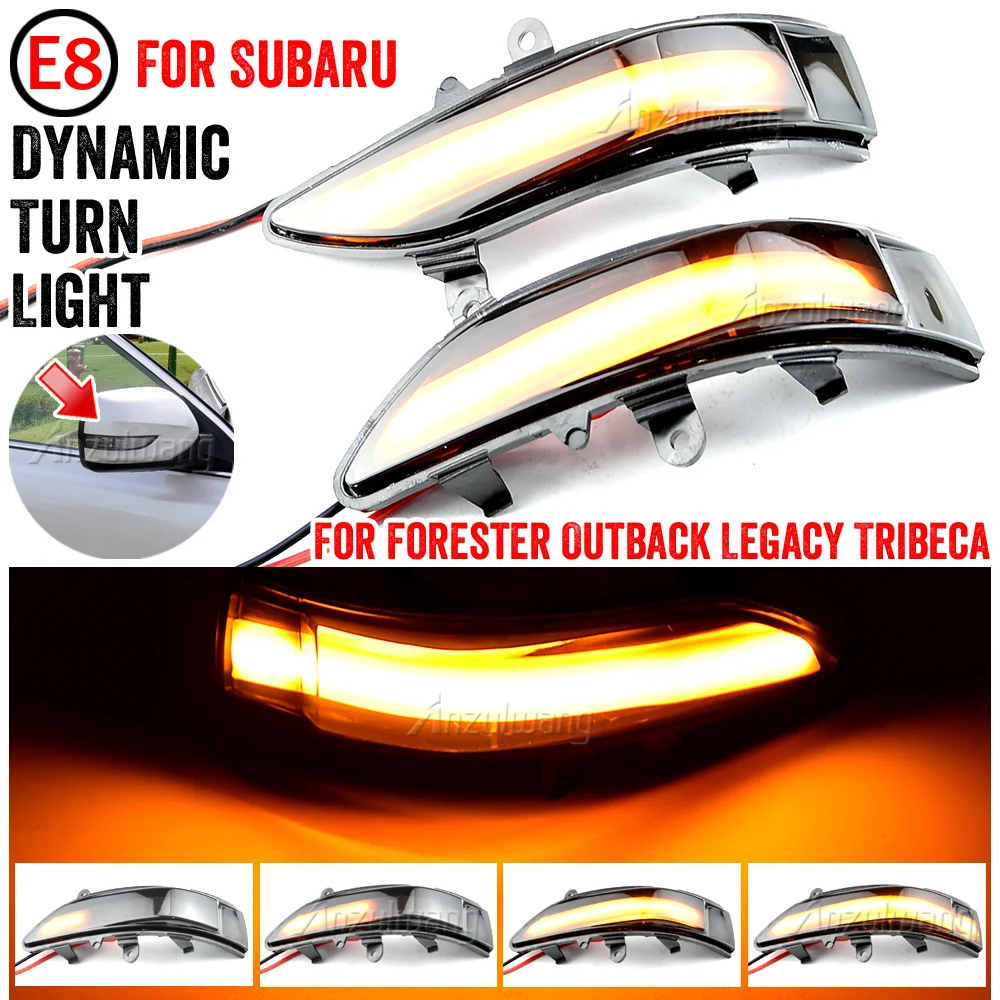 12V LED Dynamic Blinkers Sequential Turn Signal Indicator Light Car Assessories Forester Outback Legacy Tribeca Impreza wrx sti |