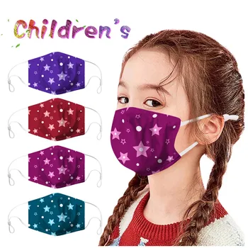 

Children Star print Mask Breathable Haze Pollution Protection with Filters Reuse Dustproof Windproof Face Mask Breathable masque