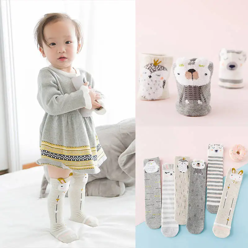 Wecute/Гольфы с принтом короны для маленьких детей; Детские милые модные длинные хлопковые носки принцессы; осенние носки для маленьких девочек