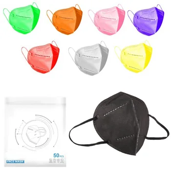 

Disposable 5-layer Face Mask Cover DustProof Covers Anti-dust Anti-pollution Black Pink Blue Orange Covers for Adult Outdoor