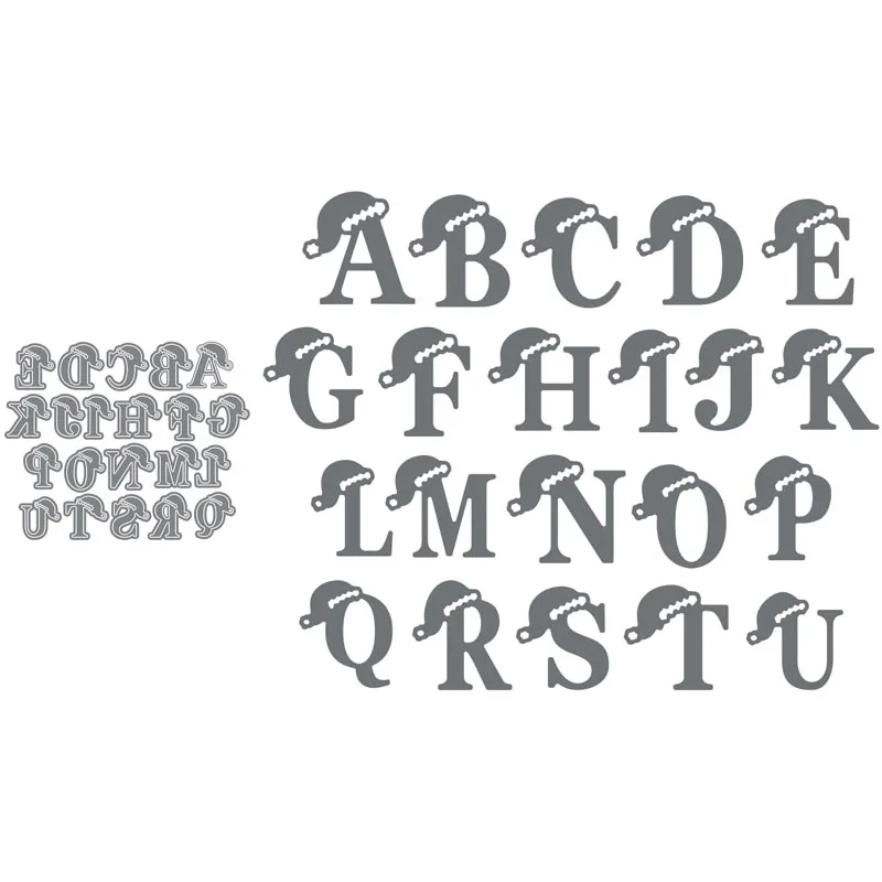 

Metal Cutting Dies Scrapbooking Christmas English Alphabet for Album Paper DIY Gift Card Decoration Embossing Dies New