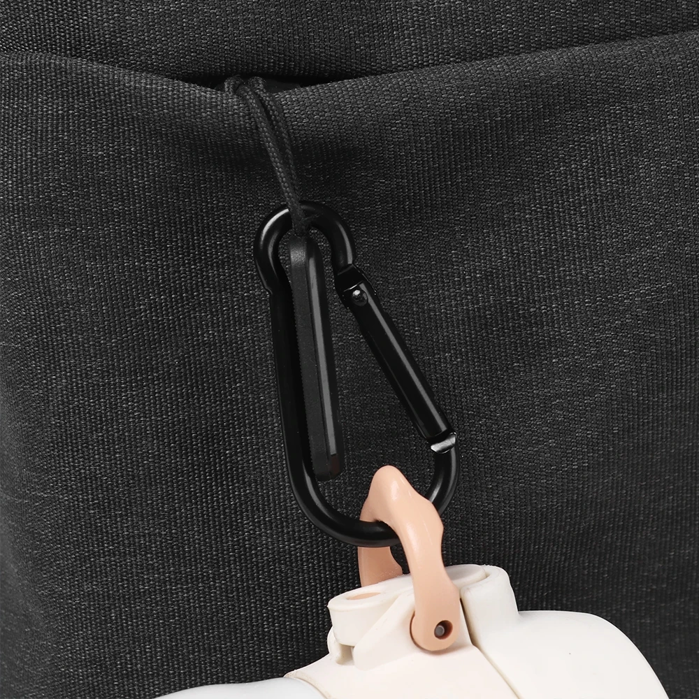 Black Aluminum Alloy D Carabiner Outdoor Spring Snap Clip Water Bottle Hooks Keychain Outdoor Climbing Camping Hiking Tool keychain carabiner carabiner clips 3 Pcs