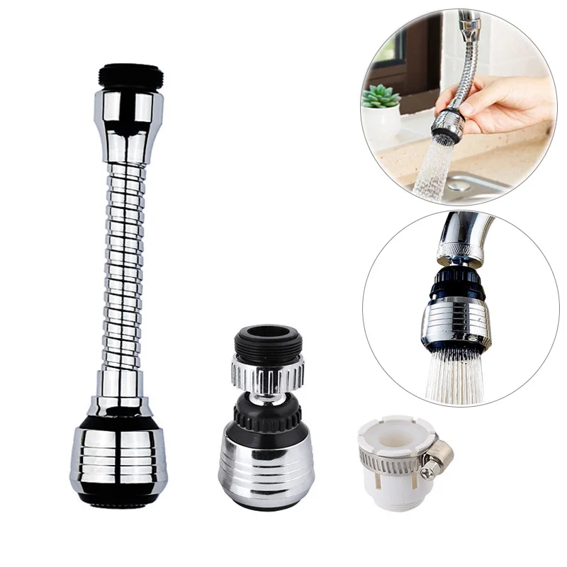 Kitchen Gadgets 2 Modes 360 Rotatable Bubbler High Pressure Faucet Extender Water Saving Bathroom Kitchen Accessories Supplies