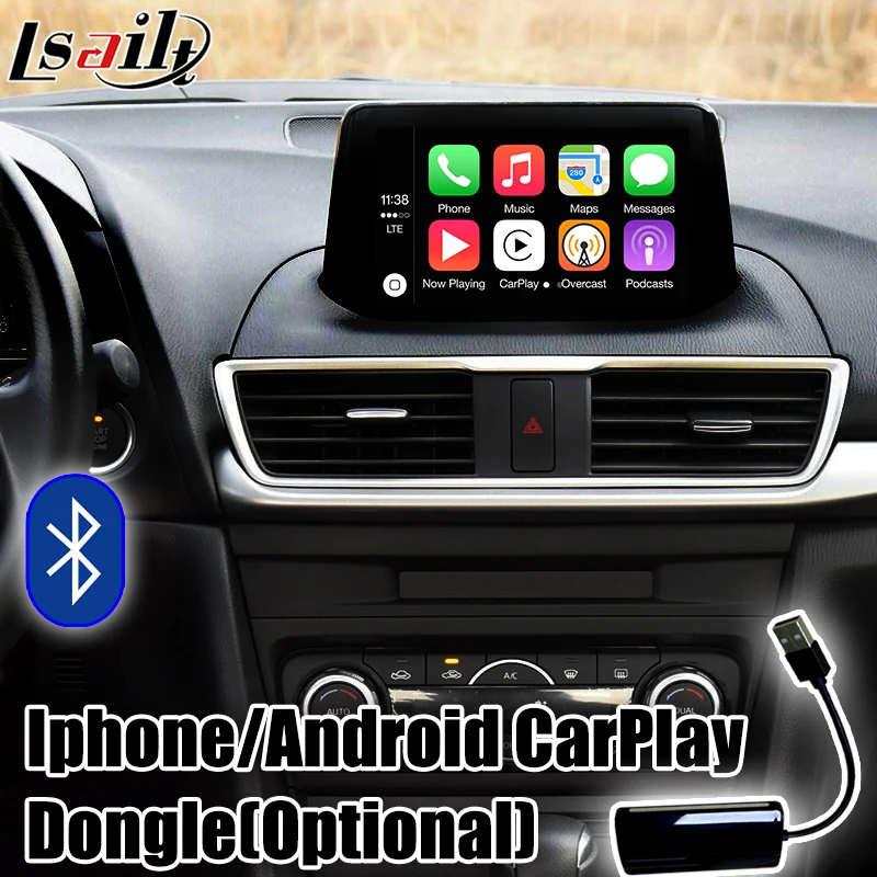 Lsailt Android 7,1 Android видео интерфейс gps навигационная коробка для-19 Mazda 3 Поддержка Android/Iphone carplay