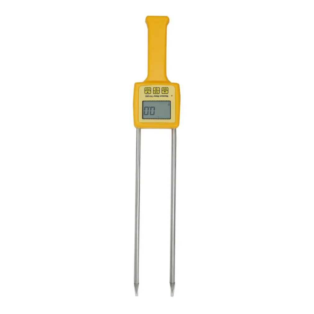 

Digital Portable Food Moisture Analyzer Meter With Probe Needle Corn Wheat Rice Temperature Humidity Tester LCD Display Monitor