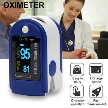 

Oximeter Saturation Heart Rate Monitoring Finger Clip Pulse Detection Fingertip Home Detector with SPO2 OLED Display