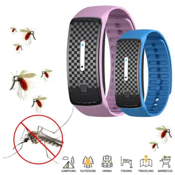 

2020 Smart Watch Ultrasound Mosquito Repellent Bracelet Electronic Bionic Wave Charging Anti Mosquito Pest Men Women Wristband