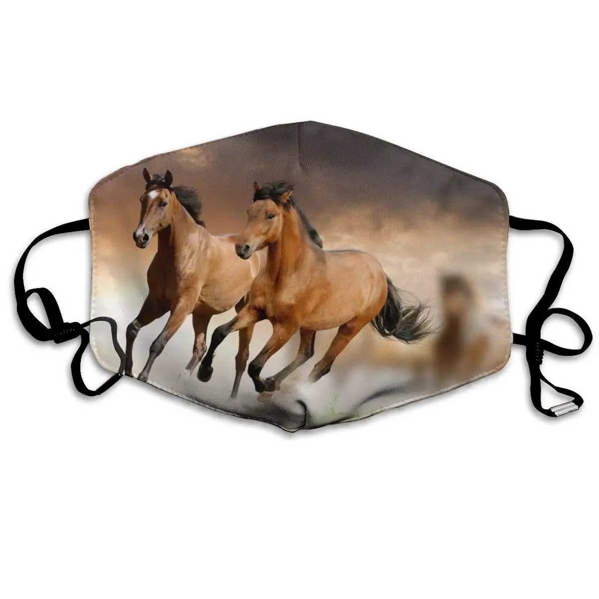 

NiYoung Unisex Breathable Animal Running Wild Horse Designs Mouth Mask, Adjustable Earloop Anti Dust Pollution Face Mask for