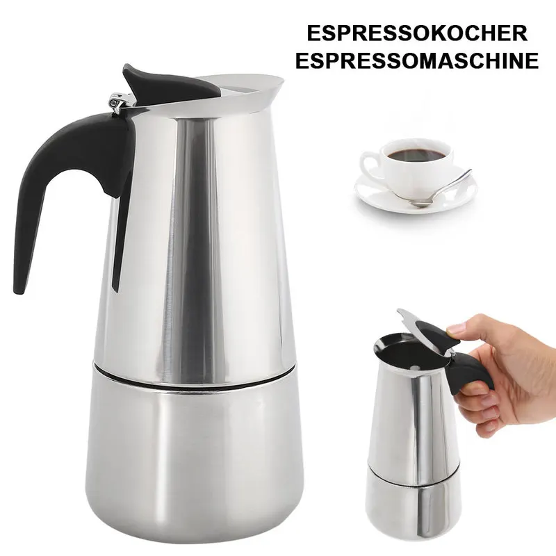 Кофейник из нержавеющей стали кофейник Mocha эспрессо латте Перколятор плита