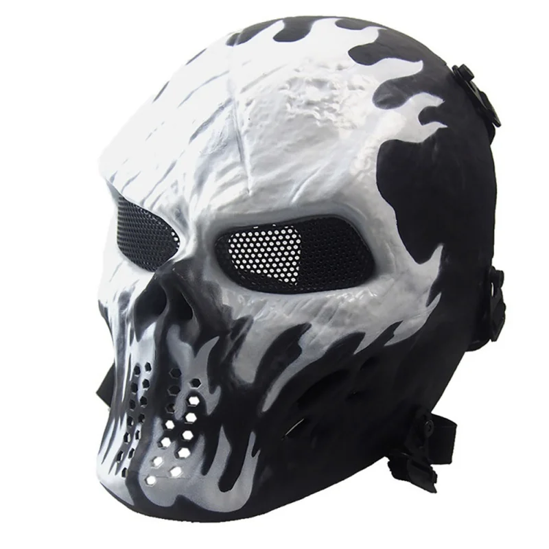  Tactical Military Halloween Airsoft Paintball Full Face Skull Skeleton CS Mask Breathable Windproof