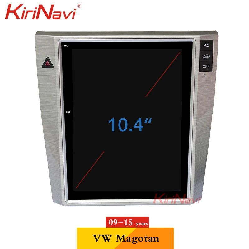 KiriNavi Tesla стиль вертикальный экран 10,4 ”1Din Android 8,1 Автомагнитола для Volkswagen VW Magotan автомобильный dvd-плеер gps навигация 4G