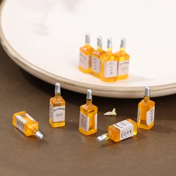 

10Pcs 1/12 Dollhouse Miniature Mini Whisky Wine Drink Bottle Glasses Food Toy Match for Doll House Kitchen Collectible Gift