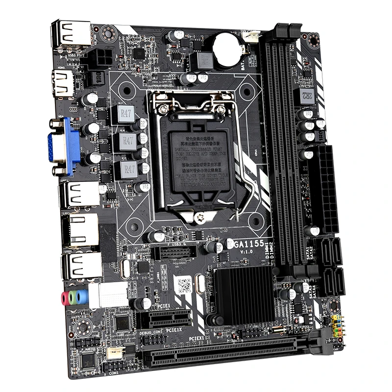 LGA 1155 Motherboard For Intel Core i7 / i5 / i3 / Pentium / Celeron LGA1155 DDR3 M-ATX Intel Motherboards H61M 100% Fully Test latest motherboard for pc