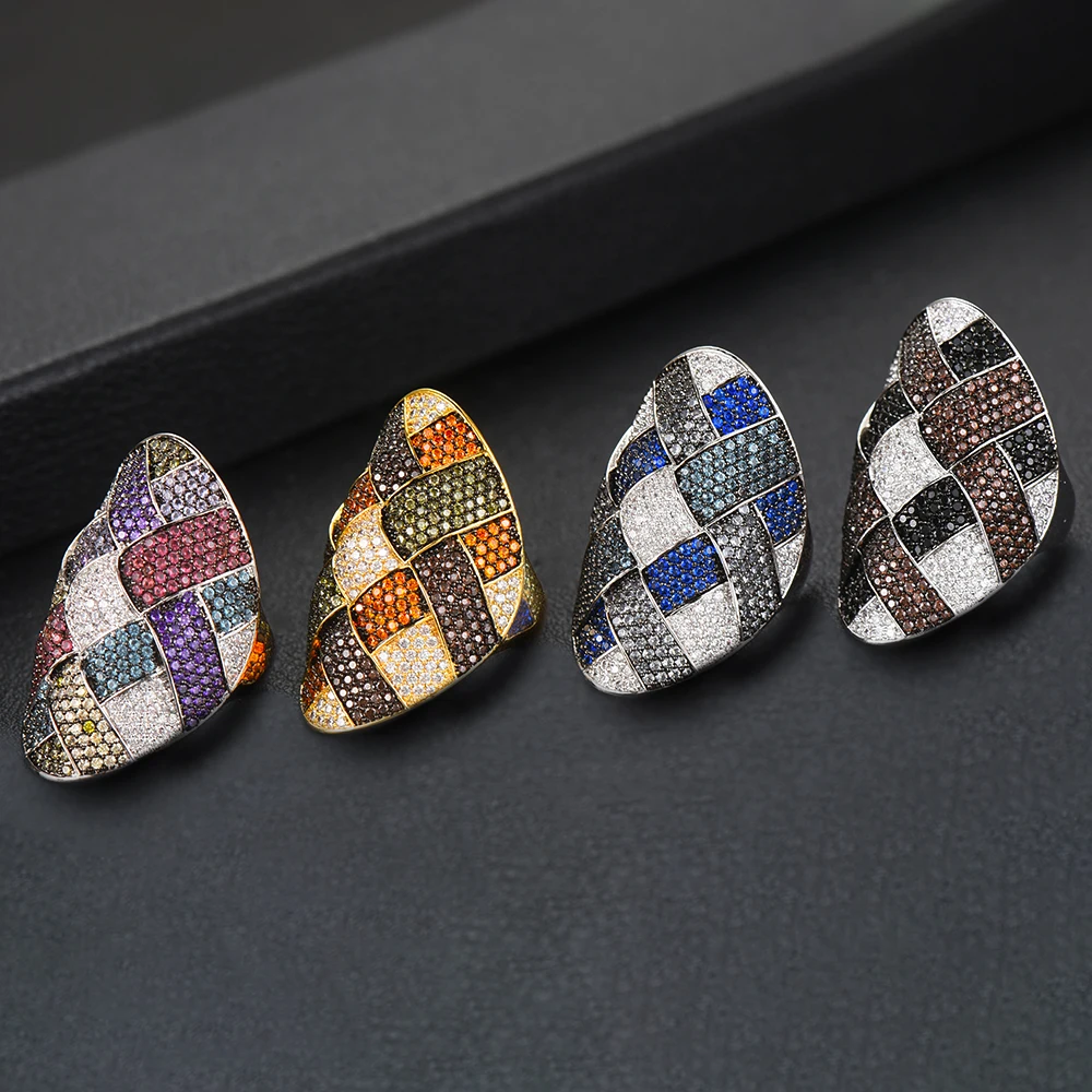 para As Mulheres Multicolor Zircão Cúbico Anel