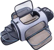 

CenKinfo Cat Dog Carrier Airline Approved Expandable Foldable Soft-Sided Dog Carrier Dog Cage Pet Travel Bag 5 Open Doors