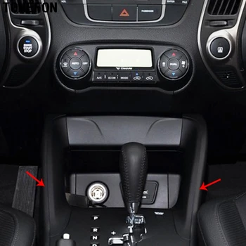 

TOMEFON For Hyundai Tuscon IX35 2010 2011 2012 2013 2014 ABS Chrome Car Inner Gear Shift Panel Cover Interior Decoration Trim
