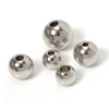 100 pièces en acier inoxydable entretoise perles boule lâche grand trou 1.2mm-5mm pour la fabrication de bijoux bricolage Bracelets collier perlé accessoires ► Photo 3/6