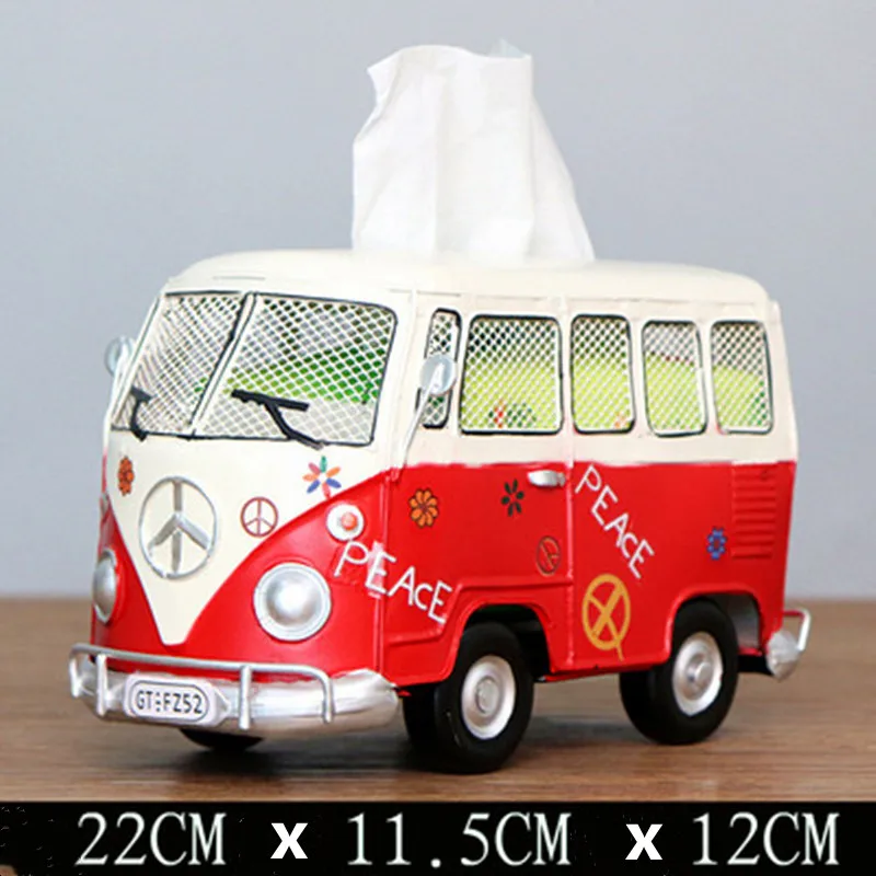 

American retro creative napkin drawer, tissue box, Car, van, bus, Bar Restaurant Hotel home living room decoration ornaments