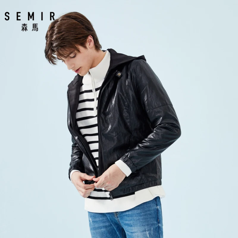 Semir куртка мужская Студенческая весенняя и осенняя Молодежная Съемная с капюшоном мужская повседневная весенняя и осенняя куртка мужской Корейский тренд