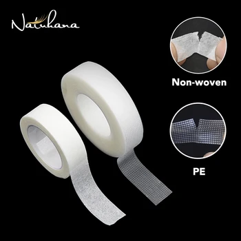 NATUHANA PE 소재 통기성 속눈썹 연장 아이 패드, 알레르기 방지, 쉬운 찢어짐, 접목 인조 속눈썹 테이프, 4 개