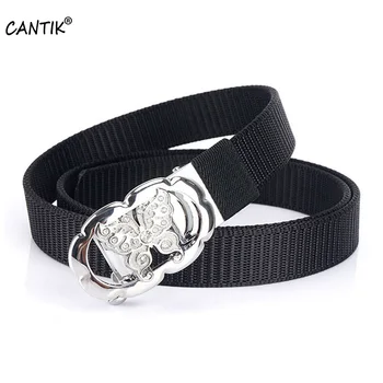 

CANTIK 2.5cm Width High Quality Ladies Nylon & Canvas Belts Fashion Butterfly Automatic Buckle Metal Accessories Women CBCA288