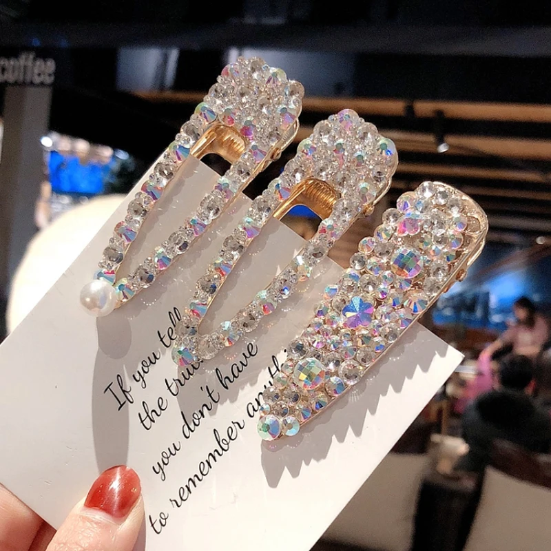 Hair Clips Women Crystal Hairpins For Girls Barrettes Rhinestone Luxury Diamond Duck