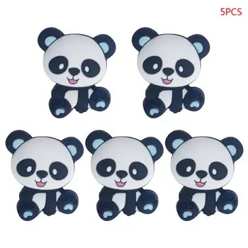 

Silicone Beads Cartoon Mini Panda Baby Teether DIY Newborn Molar Teething Toy