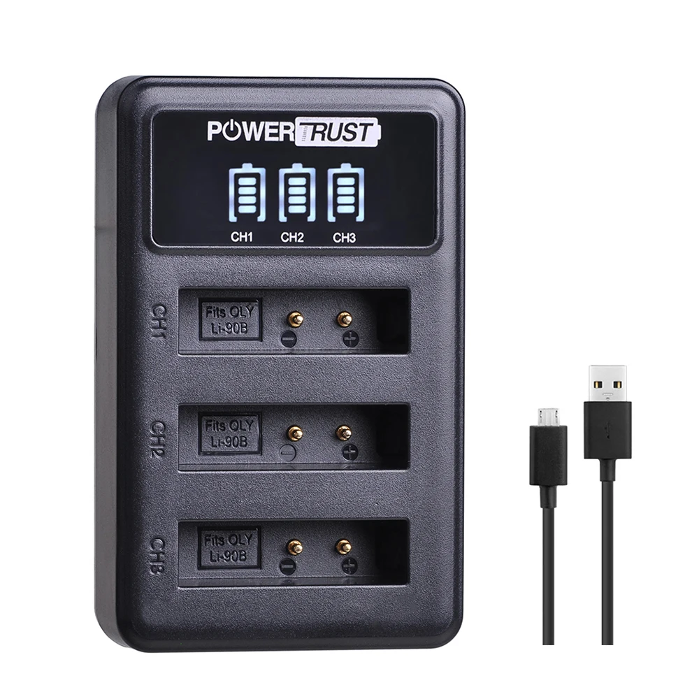 4x LI-90B LI 90B LI-92B Li90B Battery and Charger for Olympus Tough TG-6 TG-5 TG-Tracker SH-1 SH-2 SP-100 IHS Tough TG-1 TG-2