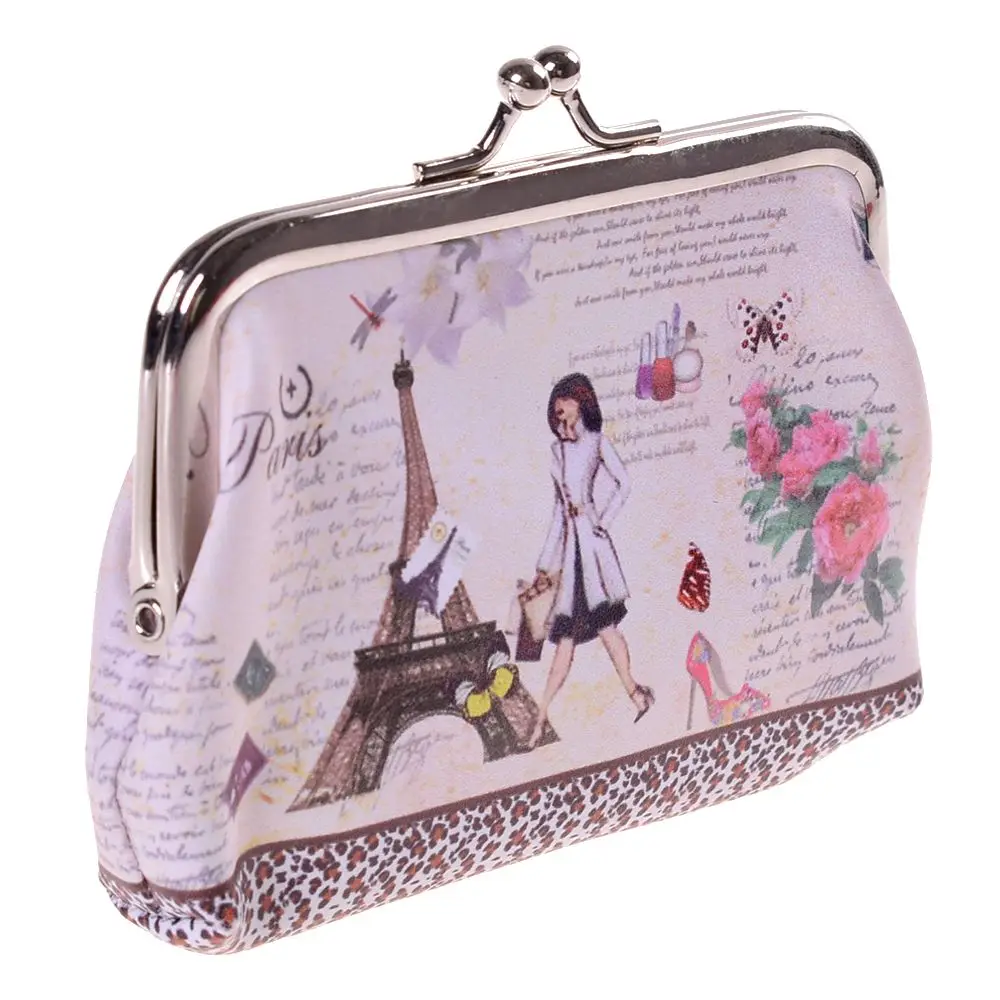 

New Leather Coin Purse Women Floral Mini Change Purses Kids Coin Pocket Wallets Earphone Key Card Holder Wallet Bag Pouch