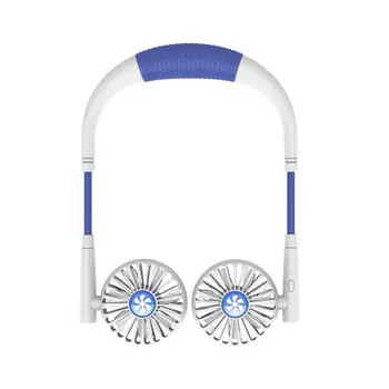 

Summer small fan sports hanging neck fans mute portable outdoor lazy folding USB charging small fans