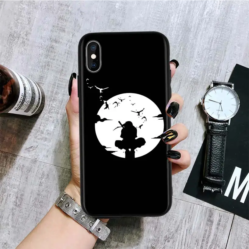 Наруто Учиха Обито боли черный чехол для телефона Apple IPhone 11 Pro XS MAX XR 7 8 6 6S Plus X 10 Ten 5 5S SE Coque Shel