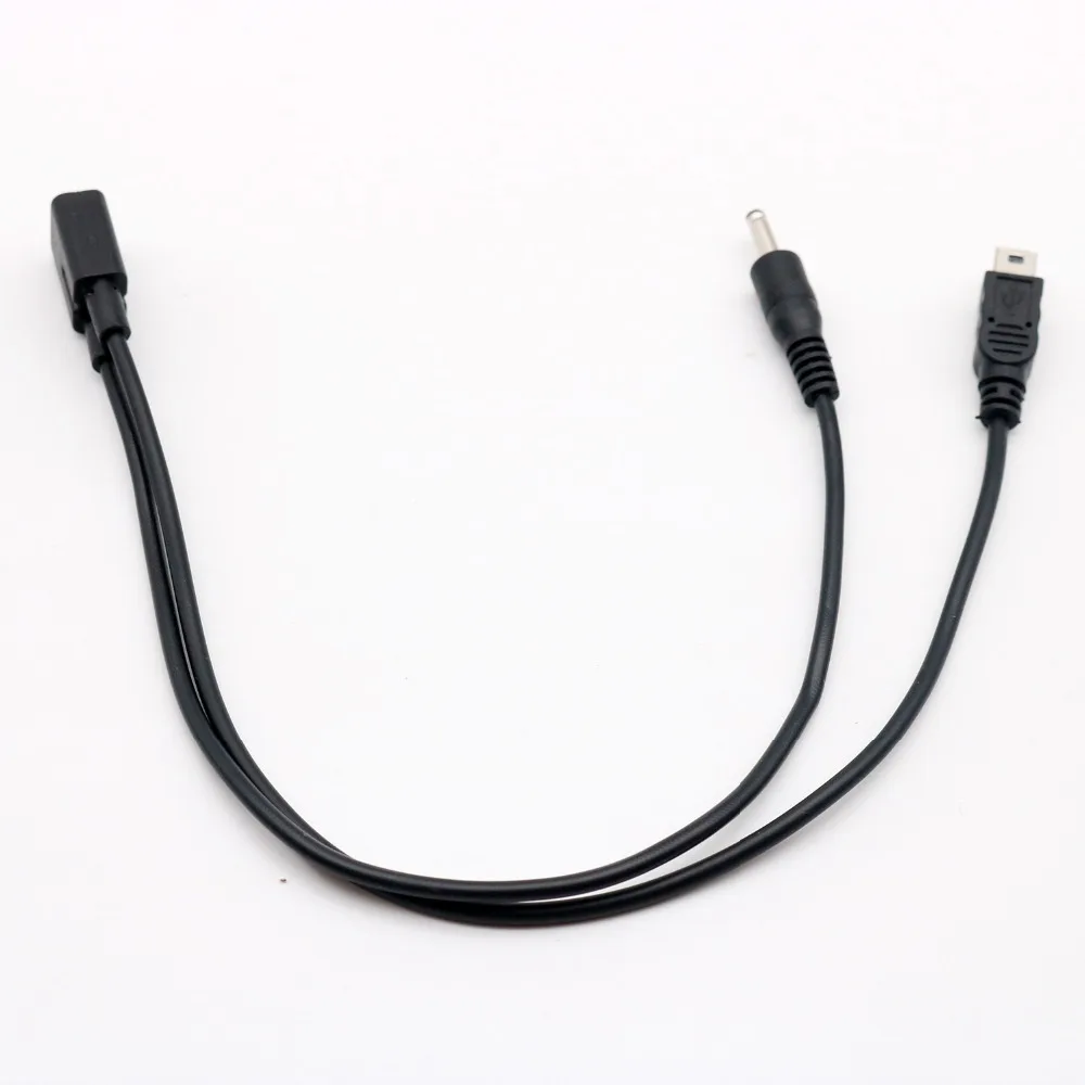 1 шт. Mini USB 5-контактное гнездо для Mini Usb 5 Pin типа «папа»+ DC 3,5 мм x 1,35 мм сплиттер папа-кабель с адаптером для gps навигации