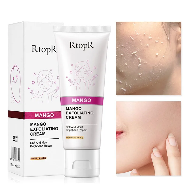 

RtopR Mango Facial Cleanser Natural Facial Exfoliator Exfoliating Whitening Brightening Peeling Cream Gel Face Scrub Removal