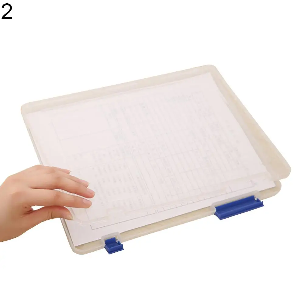 Прозрачная коробка для хранения коробка, прозрачная пластиковая документ Бумага наполнитель чехол A4 коробка для документов
