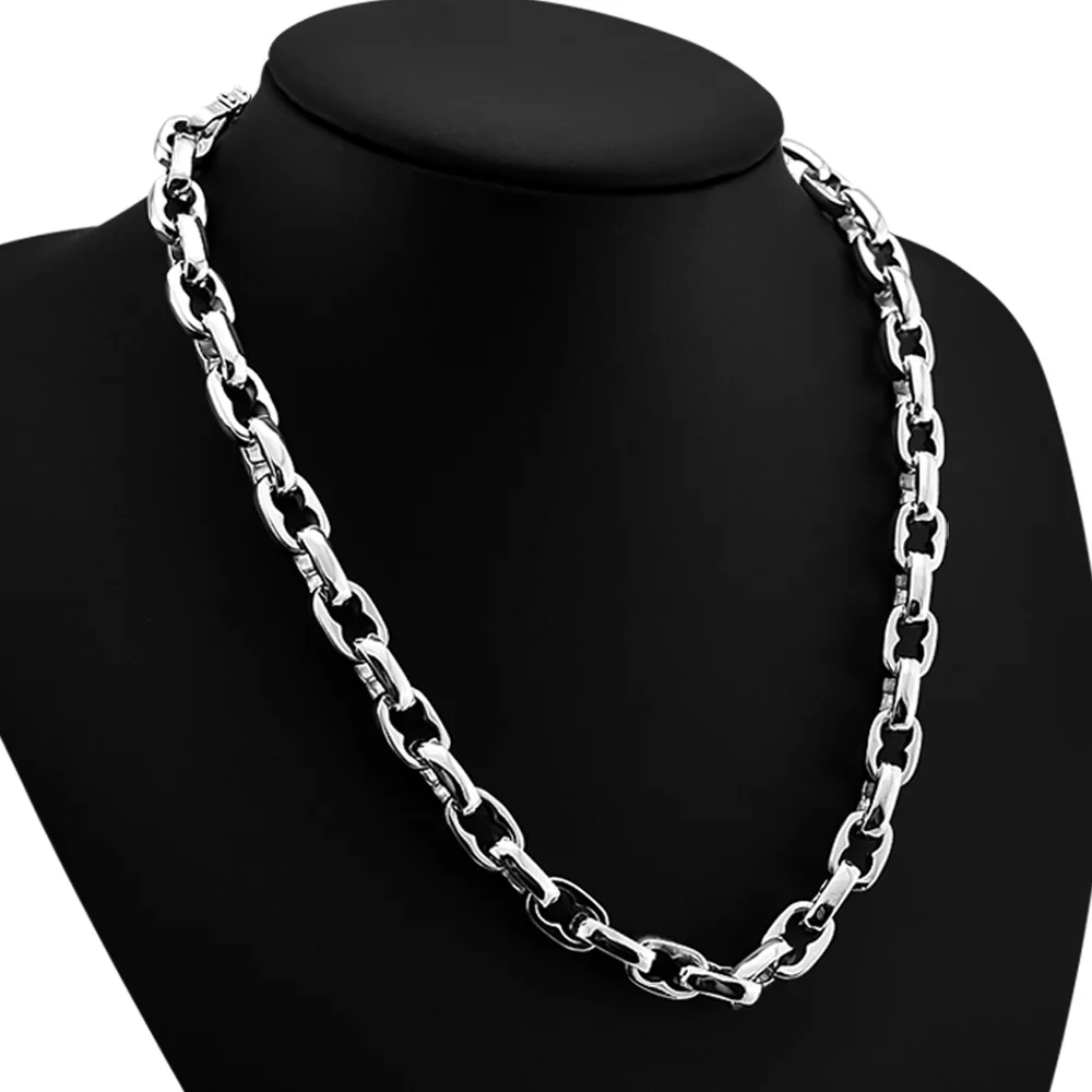 925 Sterling Silver Man necklace Punk 
