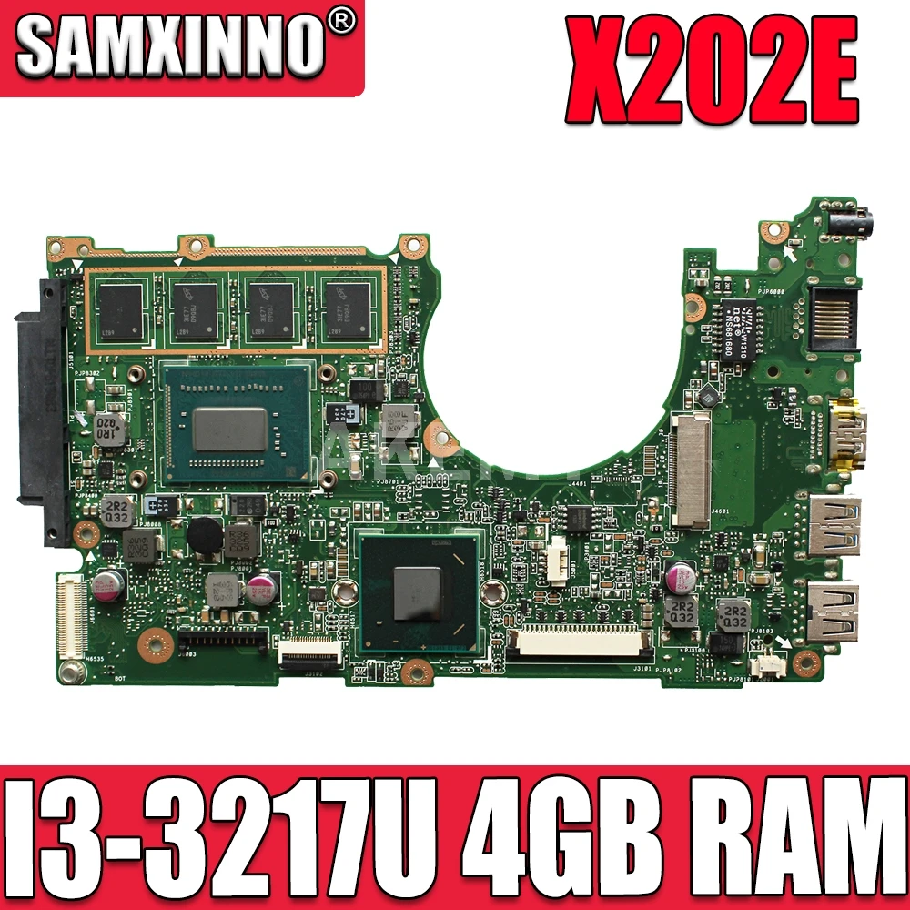 For Asus X202e Q200e Motherboard X201e X202e S200e I33217u 4gb Usb3.0
