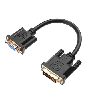 

DVI 24+5 Male to VGA Female M/F Adapter Cable Video Monitor Converter Wire Cord VGA Adapter Cable for TV PC Display 1080P
