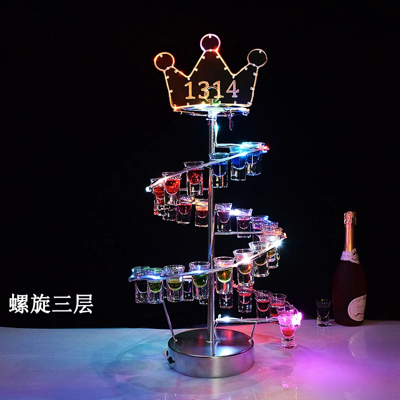 Led бар бокал для коктейлей держатель KTV подстаканник для зарядки Красочные Креативные мигающие световые чашки Винный Стеллаж вертикальный стеллаж для вина стойки - Цвет: 6