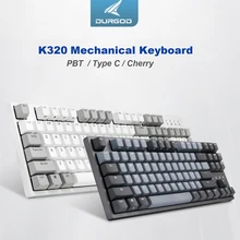 Механическая клавиатура Durgod, вишневый переключатель, красный, коричневый, серебристый, двойная съемка, анти привидение, Тип C, USB, PBT, клавиша с подсветкой 87 104