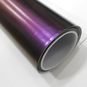 

30cmx152cm Premium Matte Purple Metallic Chrome Car Vinyl Film Metallic Purple Vinyl Air Free Bubble For Vehicle Wraps