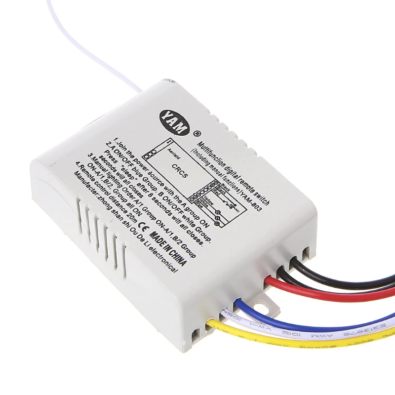 

220V-240V 3 Ways ON/OFF Light Digital Wireless Wall Switch + Remote Control