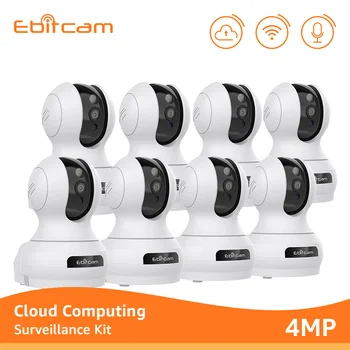 

Ebitcam Cloud 8CH Security Camera Wifi SD Card IP Camera PTZ 4MP Security Cameras Wifi Two Way Audio Wifi CCTV Cameras Kit